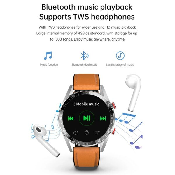 Đồng hồ thông minh Bluetooth nghe nhạc TWS Đồng hồ nam 6