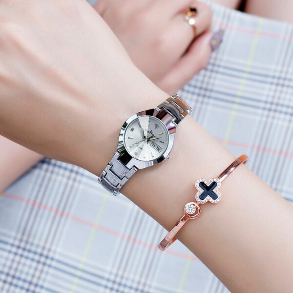 Đồng hồ cặp đôi dành cho tình nhân, mặt kính sapphire, dây đá Đồng hồ cặp 5