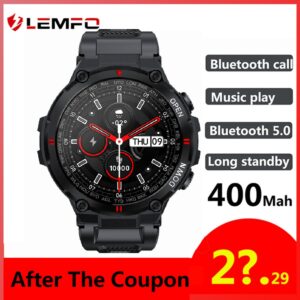 Đồng Hồ Thông Minh LEMFO K22 Thông Minh Đồng Hồ Nam 400Mah Lớn Pin Phát Nhạc Theo Dõi Cuộc Gọi Bluetooth Thể Thao Đồng Hồ Thông Minh Smartwatch 2021 1